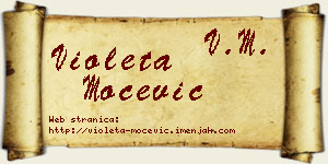 Violeta Močević vizit kartica